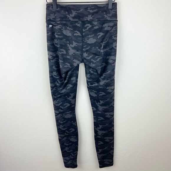 Fabletics Mid-Rise Charcoal Camo Powerhold Leggings - Picture 6 of 7